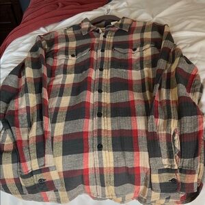 Levi's Men's Plaid Button-Down Shirt - Red, Black, Tan